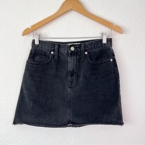 Madewell black denim mini skirt size 26